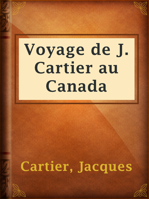 Imagen de portada para Voyage de J. Cartier au Canada
